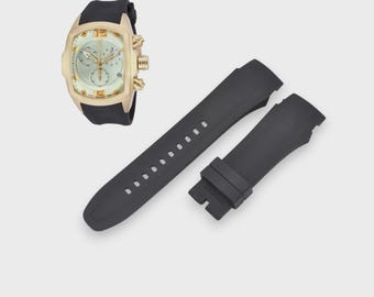 Lupah 26mm Black Rubber Watch Strap Compatible with 14018