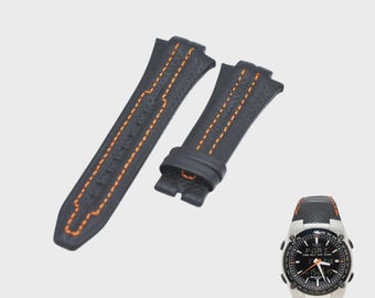 Correa de piel negra de 15 mm para Sportura H023-00C0