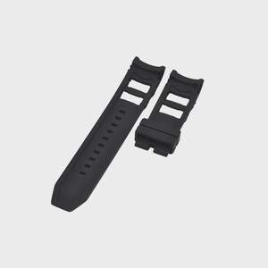 Cinturino per orologio Russian Diver 1090 da 26 mm in gomma nera – Cinturino sportivo di ricambio per orologio da polso immagine 3