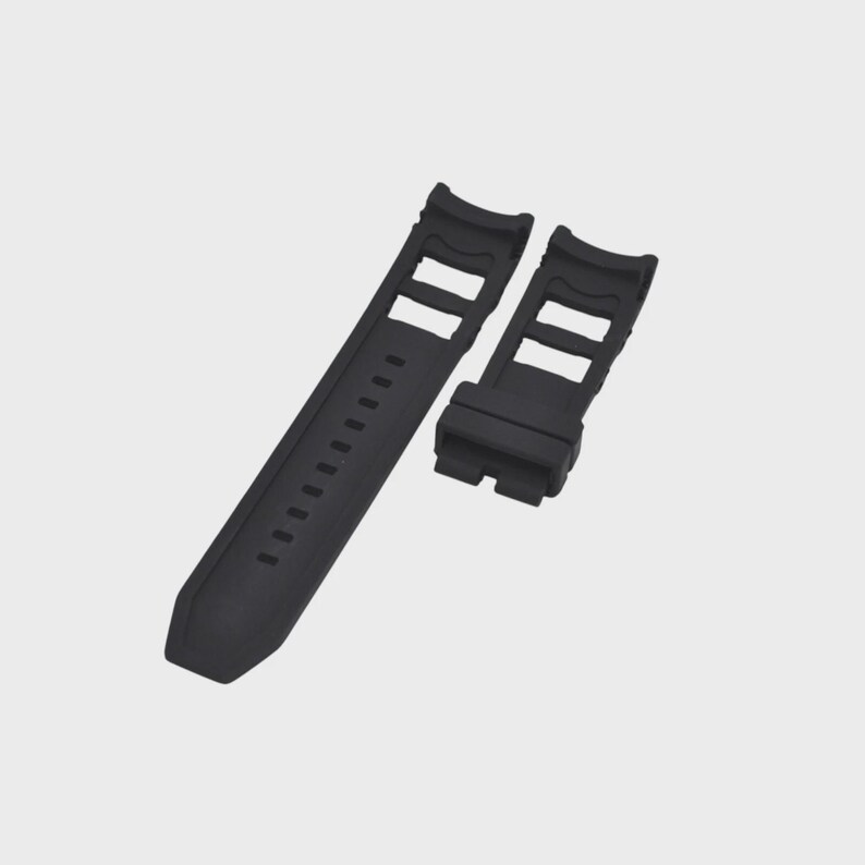 Cinturino per orologio Russian Diver 1090 da 26 mm in gomma nera – Cinturino sportivo di ricambio per orologio da polso immagine 3