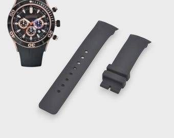 27mm Black Rubber Watch Strap Compatible with A21005G