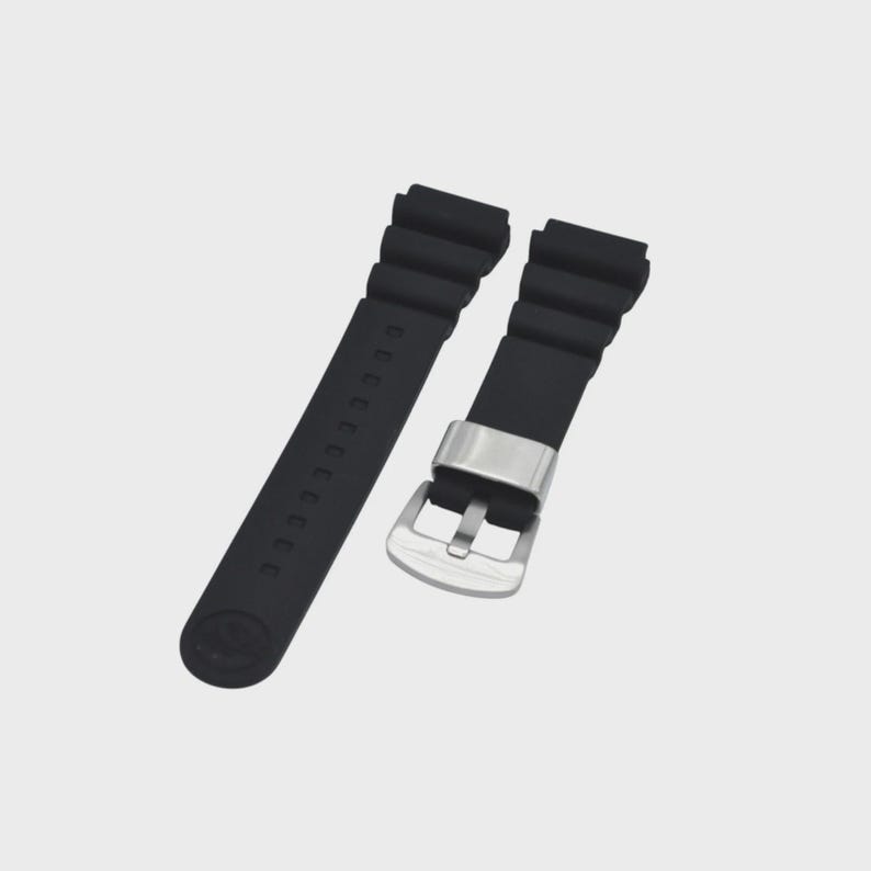 Prospex SRP653 22mm Black Rubber Watch Strap Replacement Band image 2