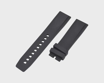 Correa de reloj de caucho negro de 22 x 20 mm compatible con Diver Pro