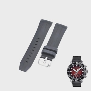 Pulseira de borracha preta de 22 mm para relógio T1204171705102A T603042599 imagem 1