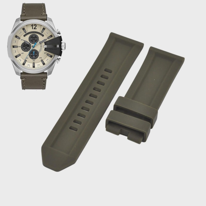 Mega Chief DZ4464 26 mm Zielony gumowy pasek do zegarka – sportowy pasek wymienny zdjęcie 1