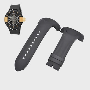 Correa de repuesto para reloj S1 Rally 17386 de caucho negro de 50 mm imagen 1