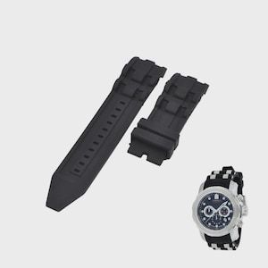 Correa de repuesto para reloj Pro Diver 37991 de caucho negro de 26 mm imagen 1