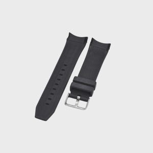 Pulseira de borracha preta de 22 mm para relógio T1204171705102A T603042599 imagem 3
