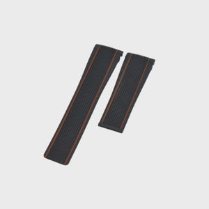 24 mm schwarzes Kautschukband für Mercedes Benz SLS Uhrenarmband Bild 1