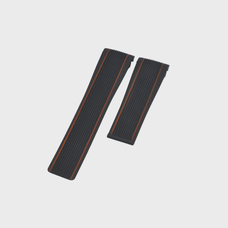 24 mm schwarzes Kautschukband für Mercedes Benz SLS Uhrenarmband Bild 1