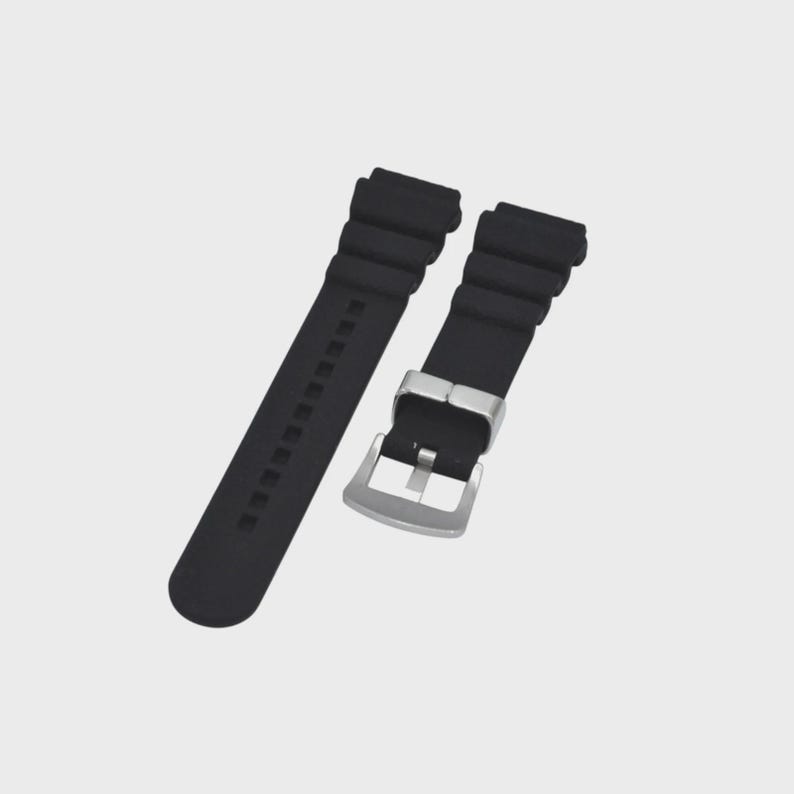 Prospex SRP653 22mm Black Rubber Watch Strap Replacement Band image 3