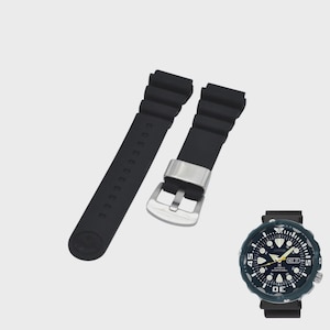 Prospex SRP653 22mm Black Rubber Watch Strap Replacement Band image 1