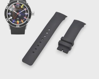 27mm Black Rubber Watch Strap Compatible with A13600G