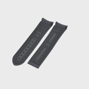 22mm Leather Plated Rubber Strap for Seamaster Planet Ocean 600M image 2