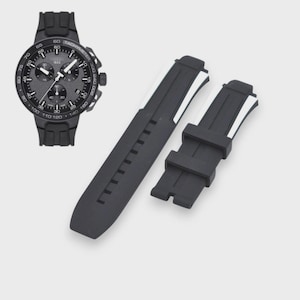 Correa de caucho negra de 19 mm para ciclismo T-Race imagen 1