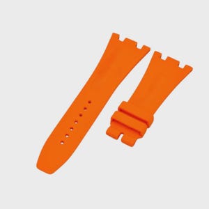 Correa de caucho naranja de 26 mm para caja Royal Oak 39 41 mm imagen 2