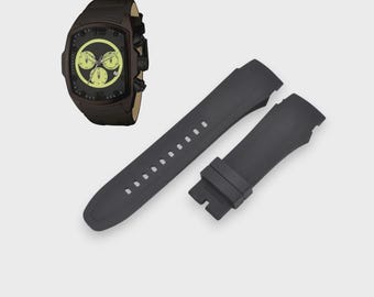 Lupah 26mm Black Rubber Watch Strap Compatible with 10285