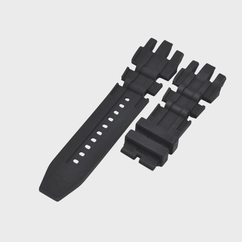 Subaqua 25030 26mm Black Rubber Watch Strap Replacement image 2