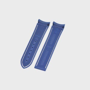 Correa de caucho azul de 20 mm para reloj Planet Ocean de 42 mm imagen 2