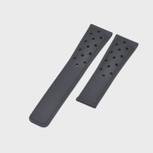 22mm Black Rubber Strap for CAW211U FC6356 Watch Band image 2