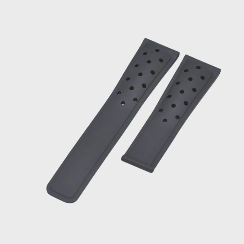 22mm Black Rubber Strap for CAW211U FC6356 Watch Band image 2