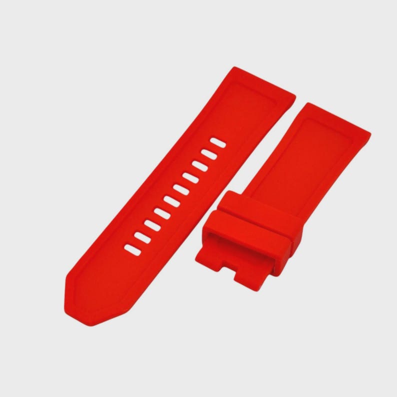 Correa de reloj de caucho rojo Bamf DZ7368 de 26 mm imagen 3