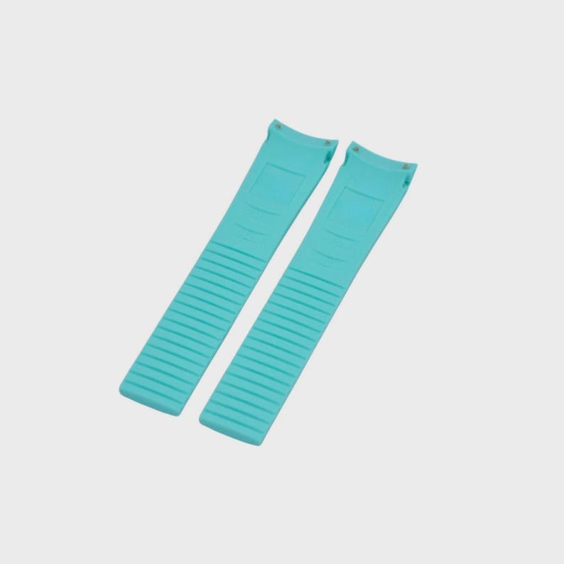 Correa de reloj de caucho turquesa de 21 mm para Aquanaut 5968G con pasador metálico imagen 2