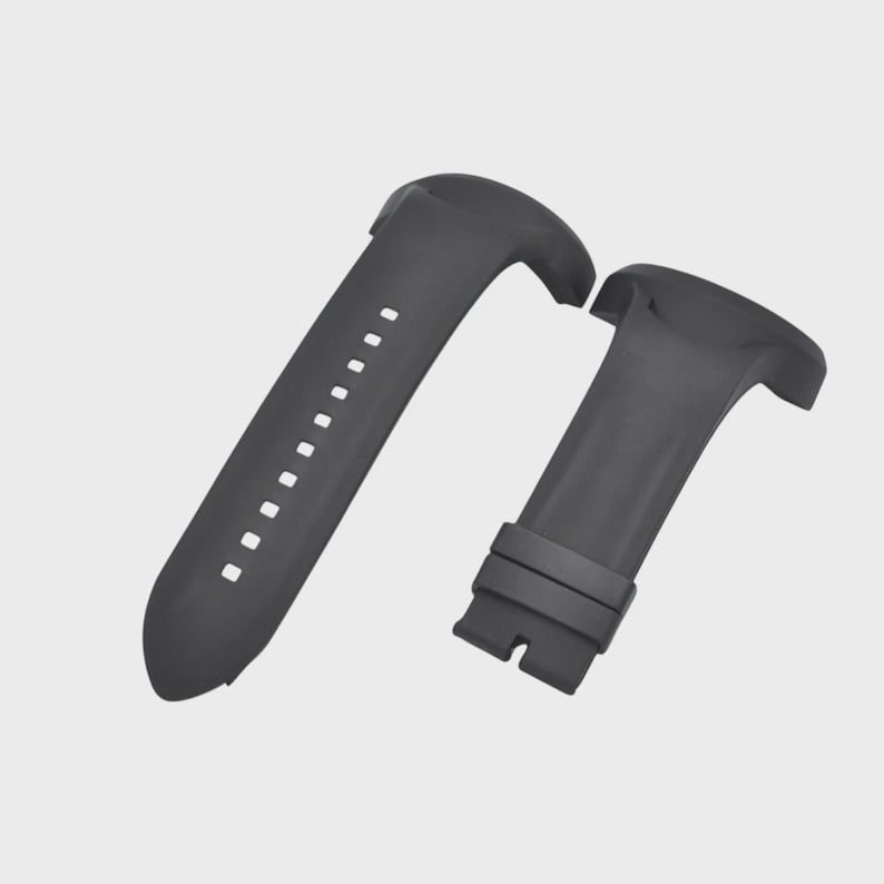 Correa de repuesto para reloj S1 Rally 17386 de caucho negro de 50 mm imagen 2