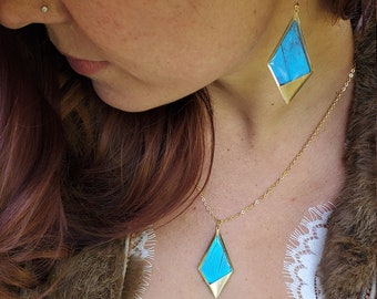 Echte blaue Morpho Schmetterlingsflügel Halskette: Drachen Anhänger Schmuck