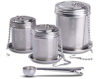 Metal Tea Strainer Set | Sustainable Living | Loose Leaf Tea | Sustainable Tea Bags