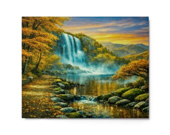 Metal prints - Autumn Pathway Serenity