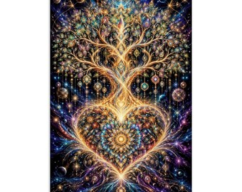 The Fractal Heart - Tree of Light Poster