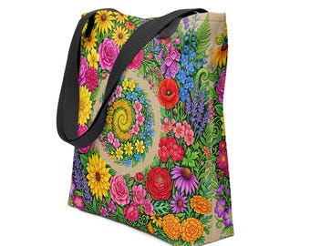 Tote bag - Circle of Blooms