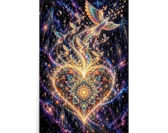 Fractal Heart - Flight of Freedom Poster