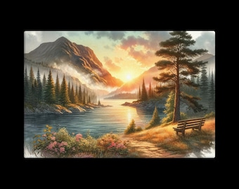 Misty Mountain Lake 2 Canvas