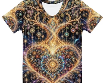 Fractal Heart Tree of Light Women's T-shirt