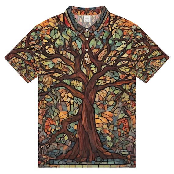 Men - slim fit polo - Tree Design 202