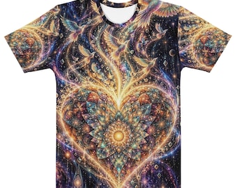 Men's t-shirt - Fractal Heart-Flight of Freedom