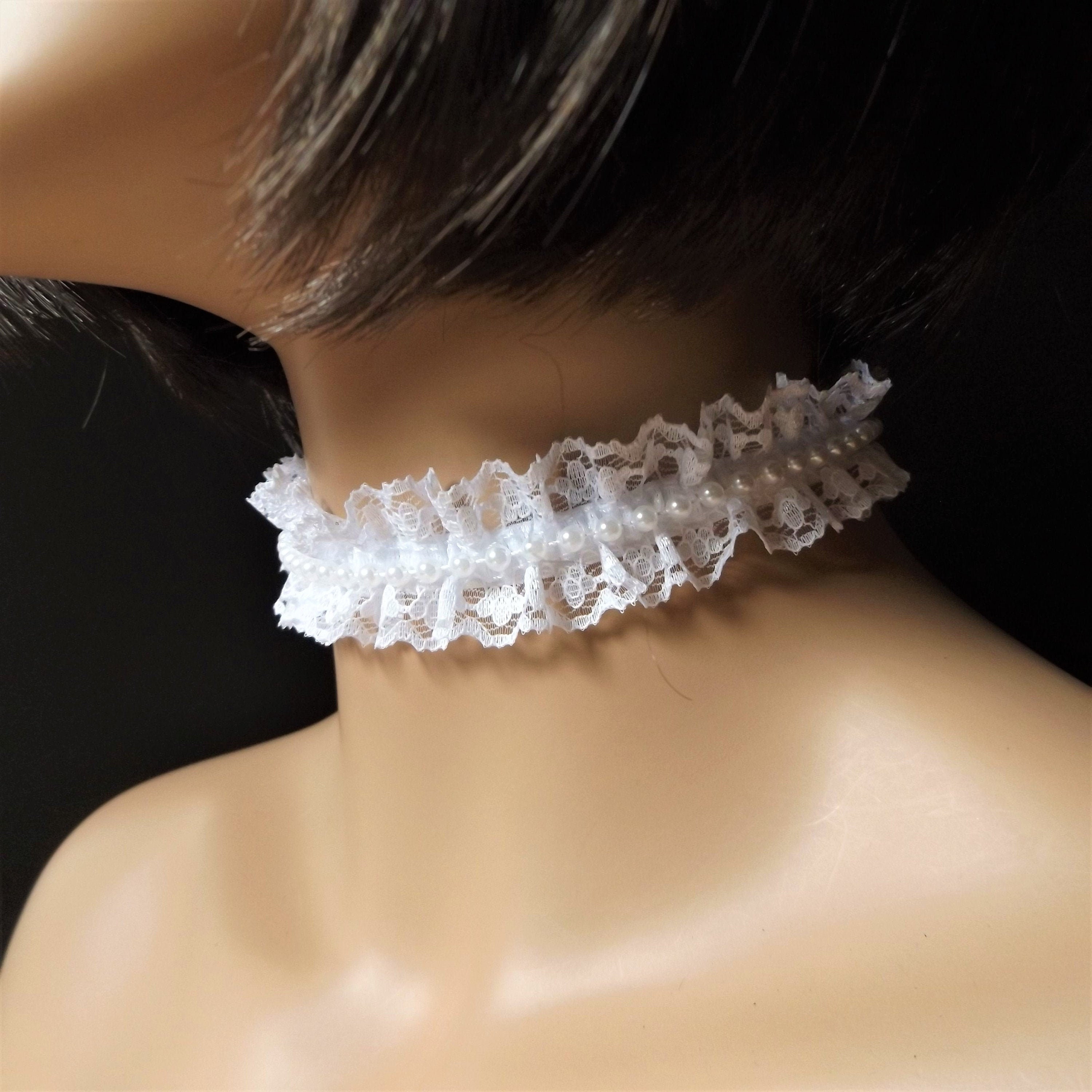 White fabric choker outlet
