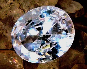 Oval Cubic Zirconia Gemstone – 10x12mm, 8.15cttw Loose CZ Stone