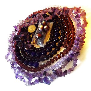Purple Gemstone Beads Galore - Perfect for DIY Jewelry Making & Craft Projects
