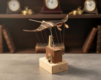 Fliegender Manta Rochen Automat / Kinetische Holzskulptur / Mechanischer Manta Rochen / Holzkunst / Wohnkultur