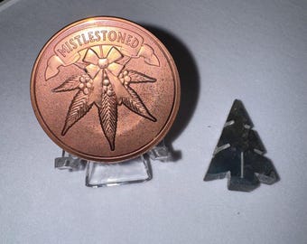 Mistlestoned 1 troy ounce copper with mini labradorite Christmas tree (store opening special)