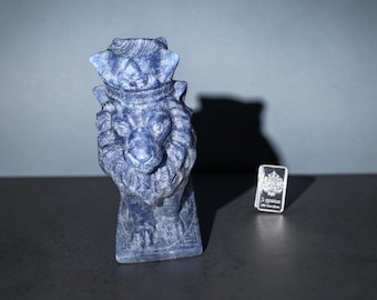 Scottsdale Lion 5 Gram .999 Silver Bar - Sealed With sodalite lion