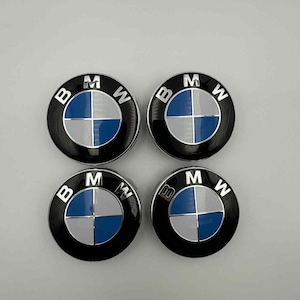 4pcs 68mm BMW Wheel Center Caps (2.68&quot;) Blue and white
