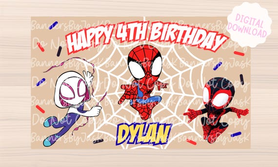 Spidey Banner Template | Spiderman Canva Banner Mockup | DIGITAL FILE
