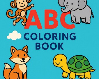 Libro para colorear con temática de animales para aprender el abecedario.