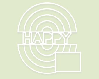 Happy cut file (svg dxf png ) for Silhouette & Cricut, digital scrapbooking, card making, paper cutting, decals, DIY.