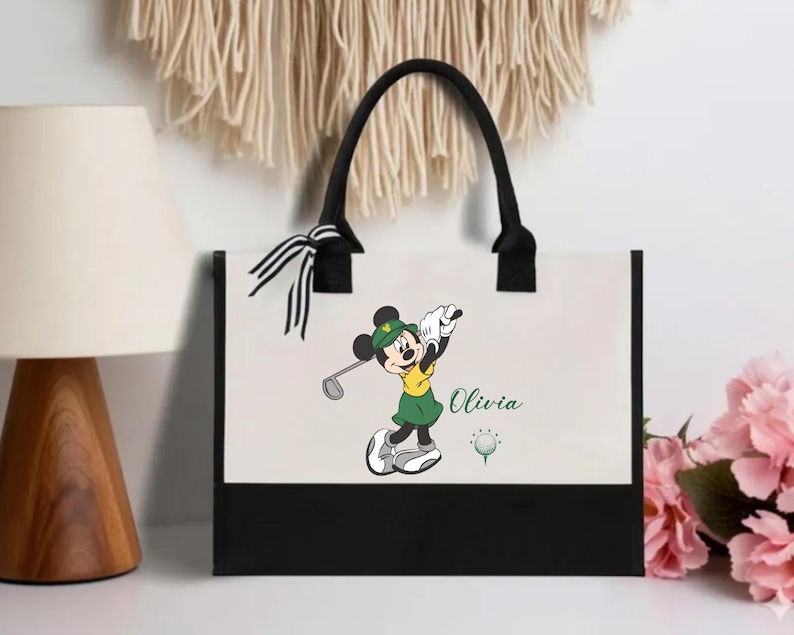 golf totebag, golf tournament bag, epcot golf ball, golf bag for dad, golf tournament, golf bag, golf lover gift, magic kingdom shirt, mickey bag, happy fathers day, golf mickey bag, mickey golf ball bag, disneyland totebag