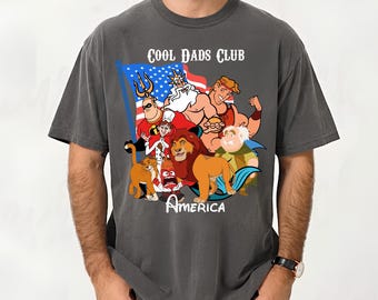 Cool Dads Club Comfort Color Shirt, Retro Disney Fathers Tee, Best Papa Gifts Mens,  Mickey and Friends 4th July 2026 Shirt